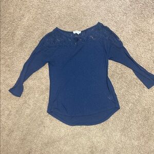Aeropostale Blue Fitted Blouse